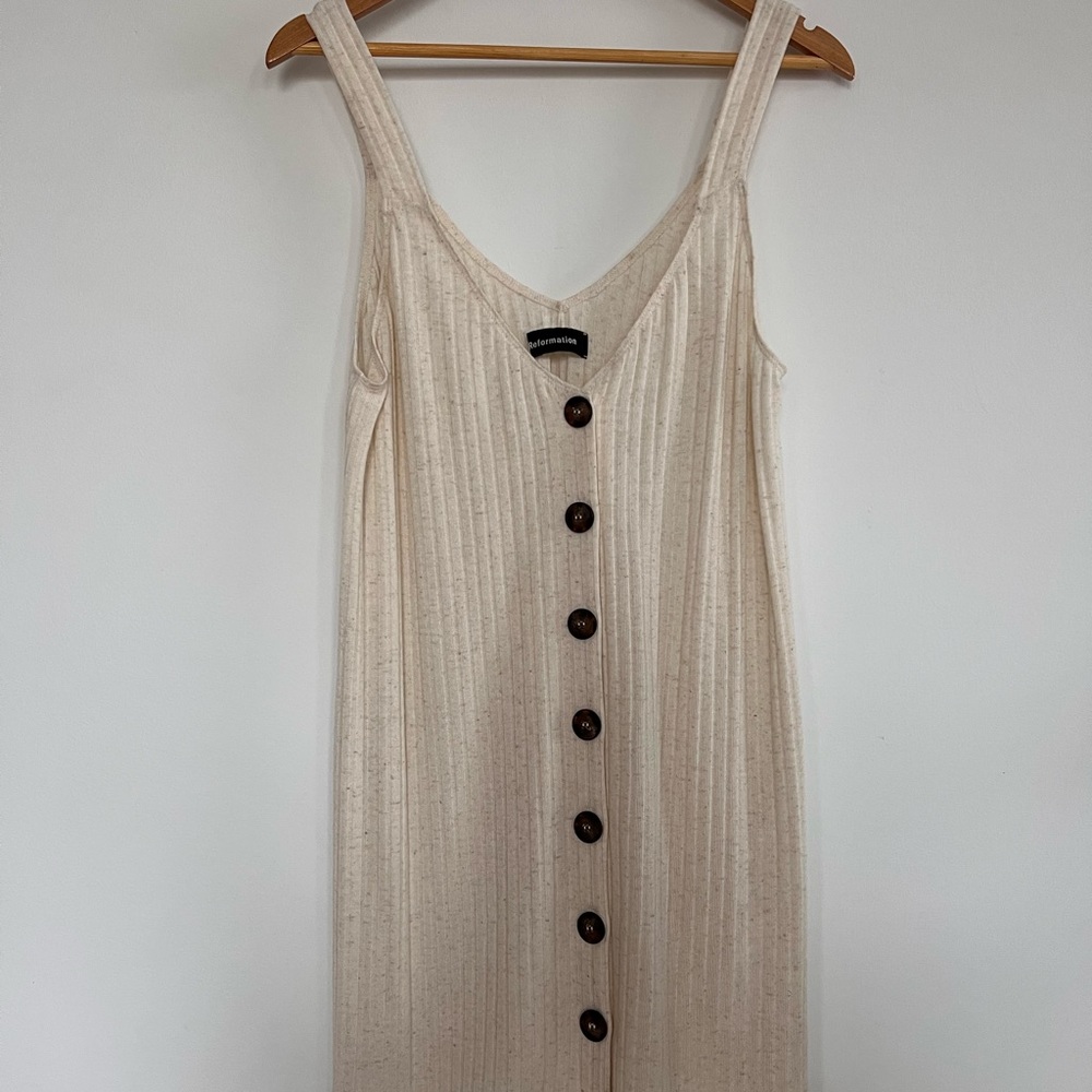 Reformation - Como Dress - Natural - S - Picture 2 of 4